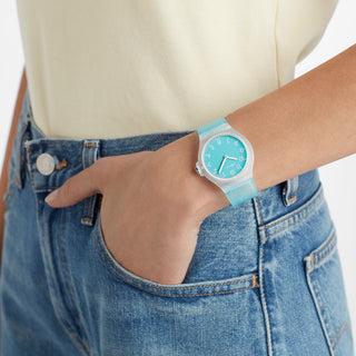 Unisex watch, 37 mm, Blue rubber strap, WYA.37140.RD